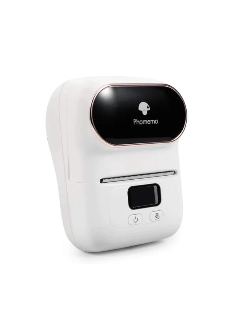 M110 Label Printer Portable Bluetooth Thermal Mini Label Maker Printer Apply to Labeling Compatible with Android u0026 iOS System With 1 40×30mm Label White - Image 1