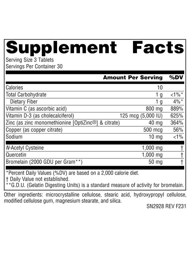 Source Naturals Wellness N-A-Cetin Immune Protocol, Crucial Immune Defense* - 90 Tablets - Image 5