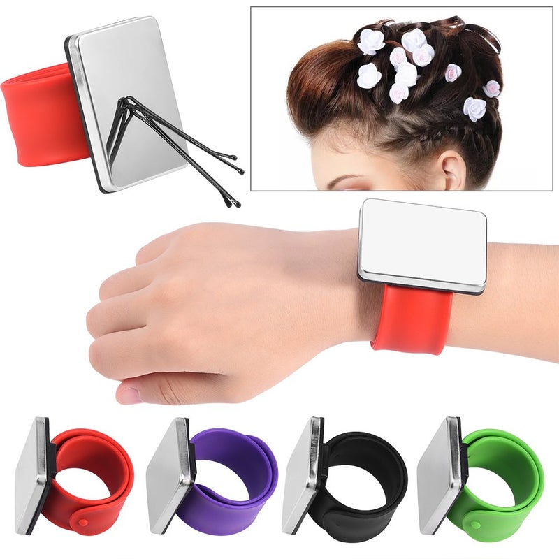 Filfeel Magnetic Wrist Band, Hairpin Hair Grip Holder Hair Clip Collector Hairdressing Accessory(Black) - Image 2