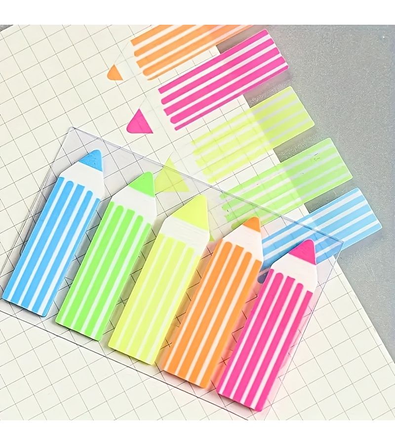 Colorful Pencil Shaped Sticky Notes 1 Pack for Reminders Planning - Image 4