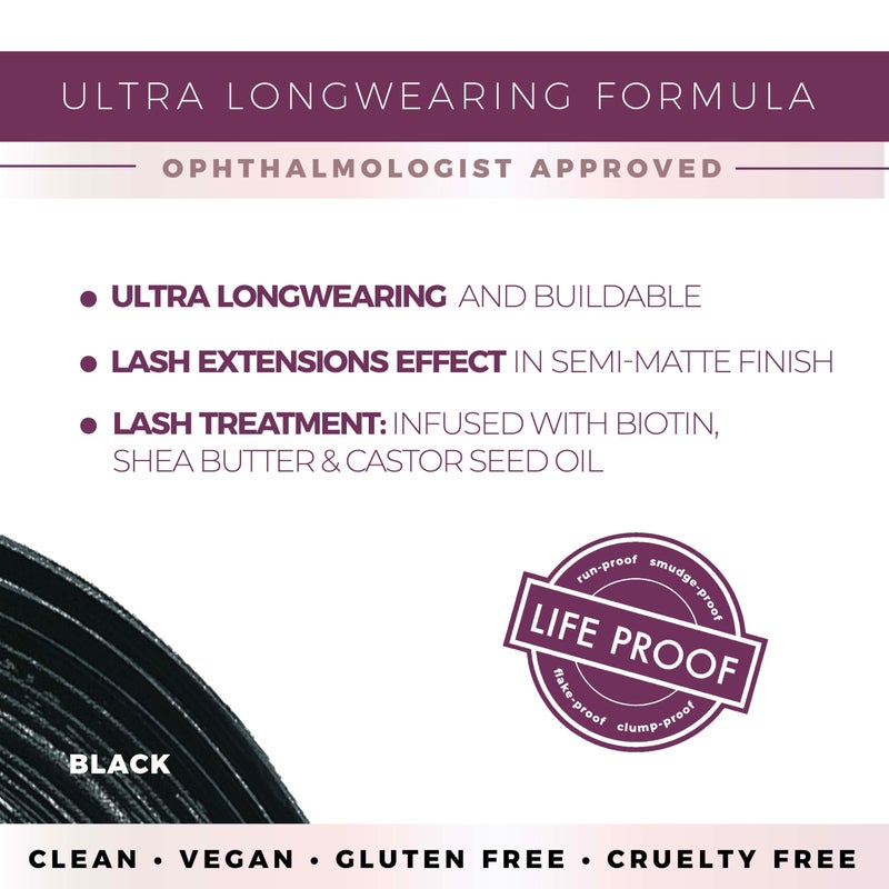 Blinc Lash Extension Tubing Mascara â€“ Striking Length & Definition, Curling, Longwear, Smudge & Flake Proof, Nourishing, Sensitive Eyes Safe, Washable, Vegan - Image 5