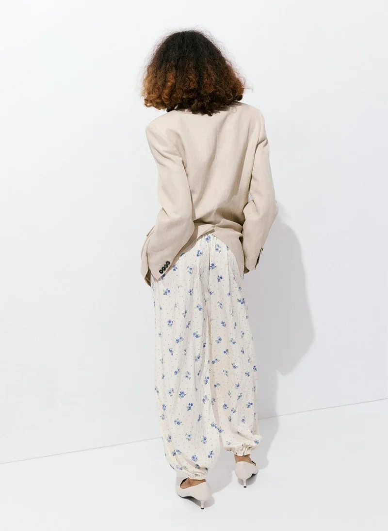 مانجو Floral Print Baggy Trousers