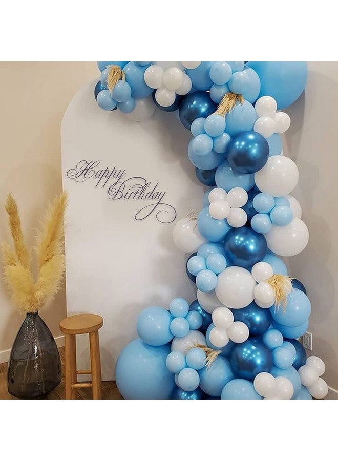 Togvu Blue Balloon Set, 60 Packs 12 Inches Metallic Chrome Blue Balloons Pearl Blue Balloons Macaron Baby Blue Balloons Light Blue Balloons For Bridal Shower, Wedding, Baby Shower, Birthday Party, - Image 5