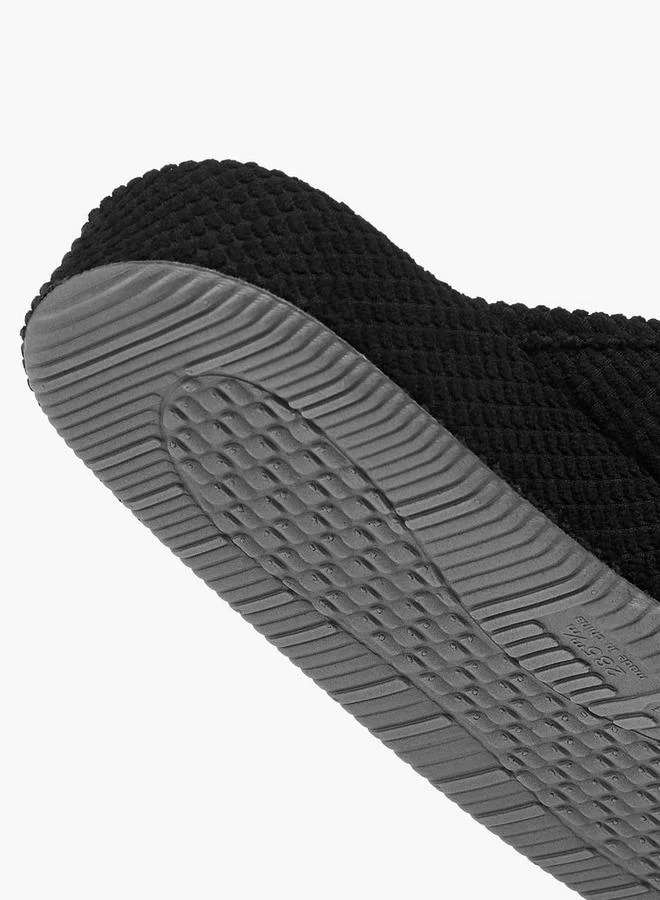Le Confort BLACK Textured Bedroom Slippers for Men | Best Price UAE