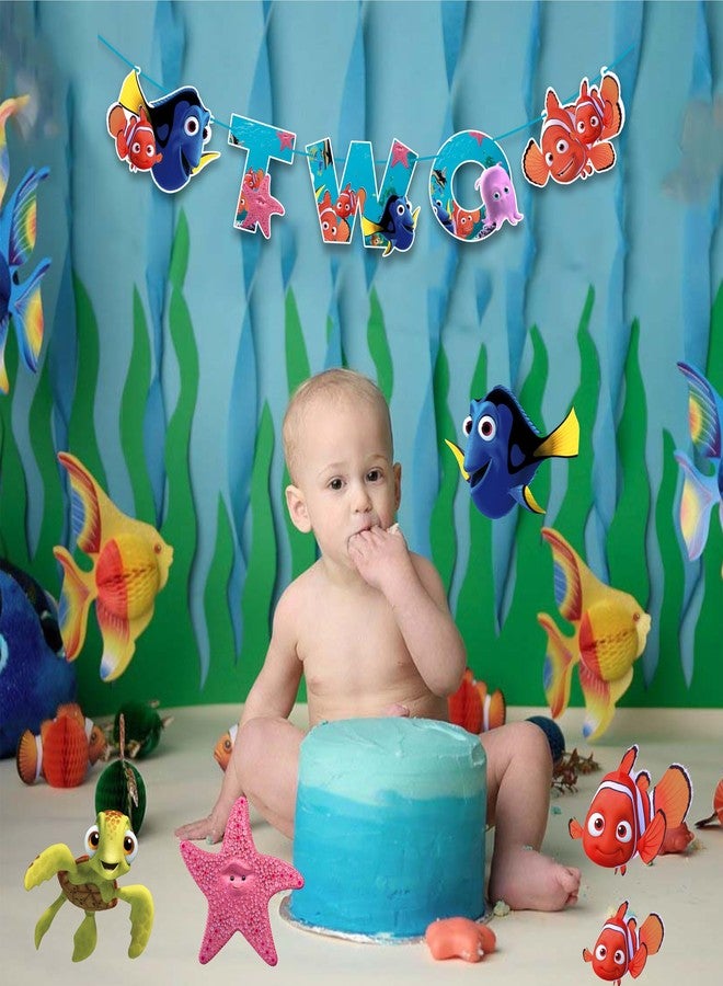 Seyal Findng Nmo Two Banner - Ocean Theme Party Decorations | Underwater Celebration Banner | Fun Clownfish Party Decor for Birthday Events - Image 3