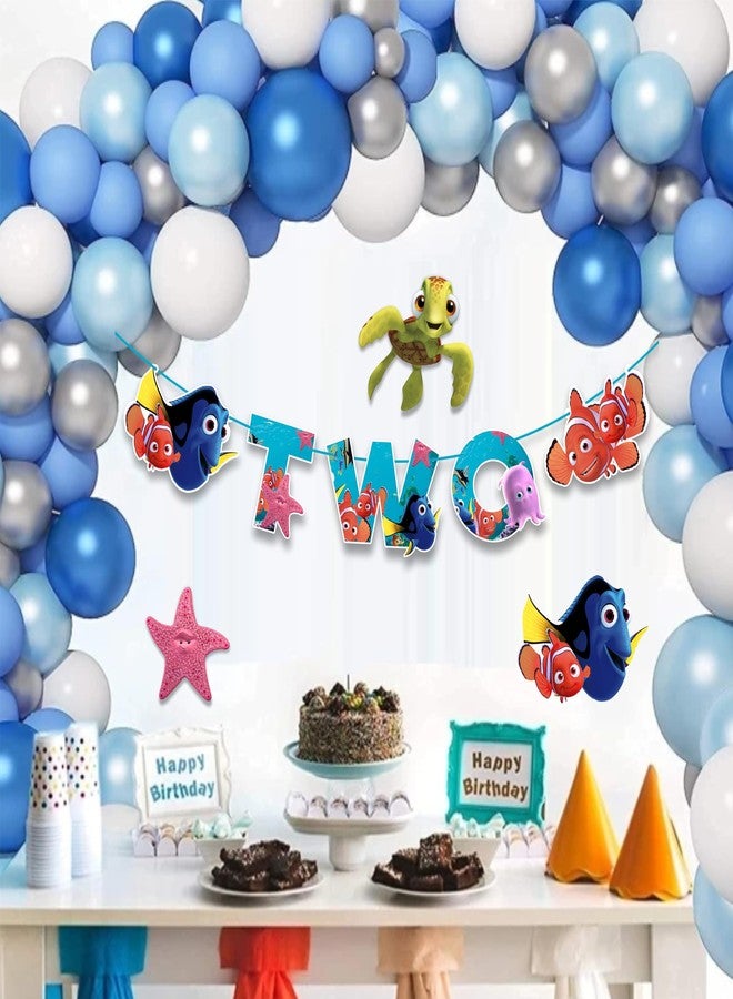 Seyal Findng Nmo Two Banner - Ocean Theme Party Decorations | Underwater Celebration Banner | Fun Clownfish Party Decor for Birthday Events - Image 4