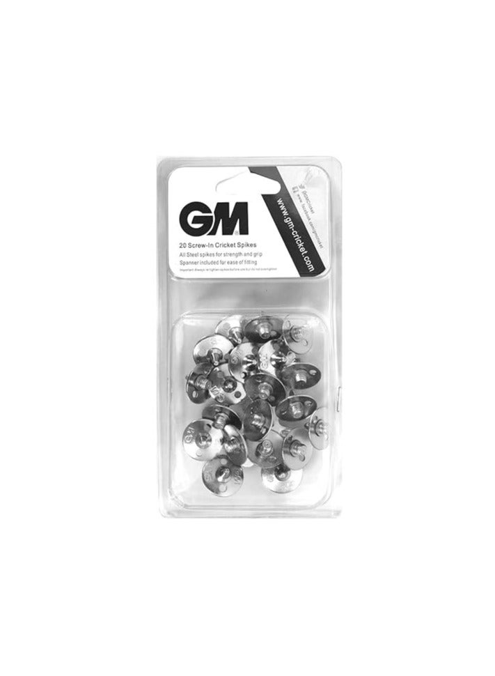 GM Cricket Spikes 20 Pieces with Spanner | Replacement Cleats for Cricket Shoes | Durable and Easy-to-Install | Fits Most Cricket Footwear - Image 1