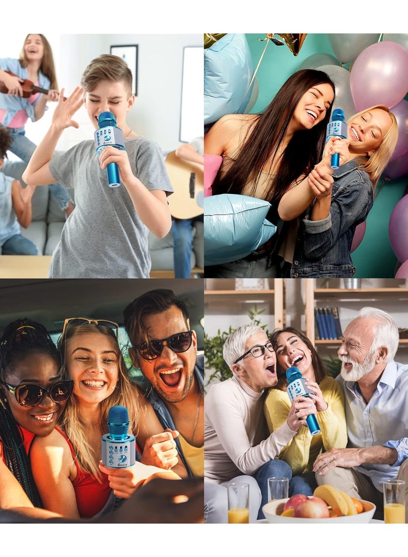 Bluetooth Microphone for kids Birthday Gift Toys for Age 3 4 5 6 7 8 9 10 Girls Boys Wireless Karaoke Mircrophone Little Kid Gifts Toy for Toddler Children mULTICOLOR - Image 4