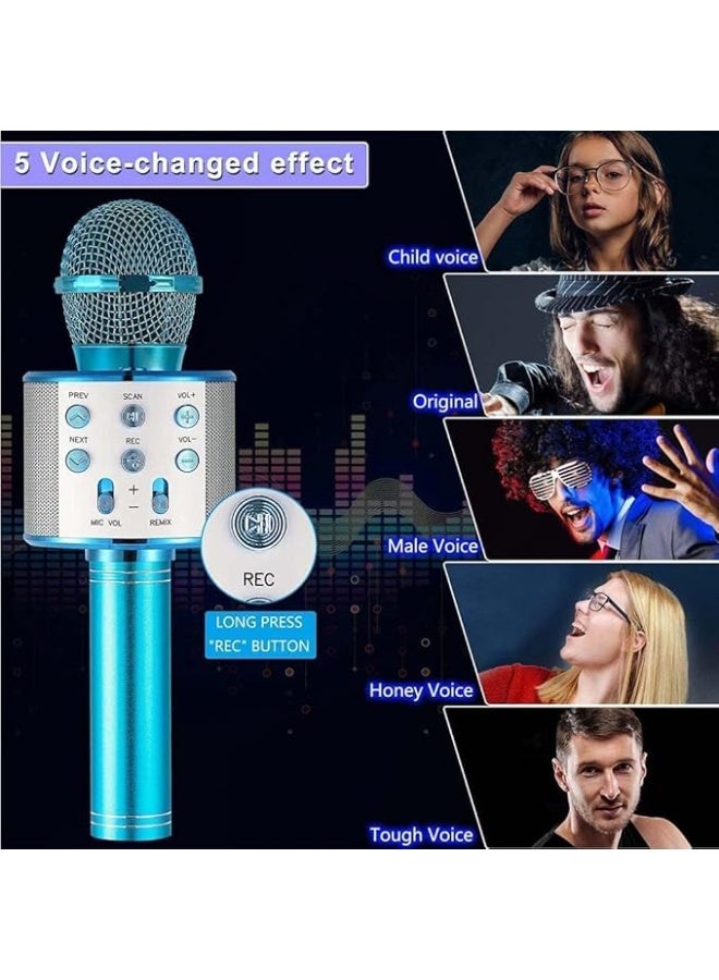 Bluetooth Microphone for kids Birthday Gift Toys for Age 3 4 5 6 7 8 9 10 Girls Boys Wireless Karaoke Mircrophone Little Kid Gifts Toy for Toddler Children mULTICOLOR - Image 3