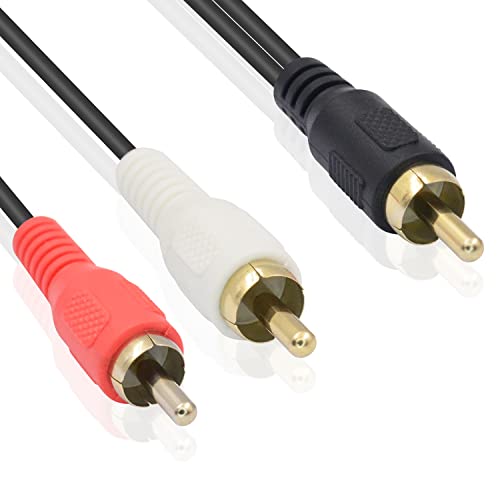 Poyiccot RCA Splitter - Male to Male Cable, Y Splitter 1 to 2 RCA Male Stereo Audio Subwoofer Cable - 25cm/10inch - Image 2