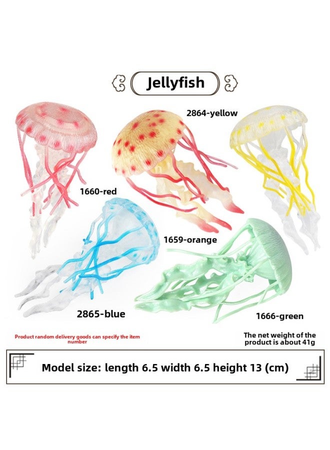 Children's Simulation Marine Seabed Animal Toy Model Jellyfish Jellyfish Jellyfish Octopus Conch Coral Cognitive Ornaments