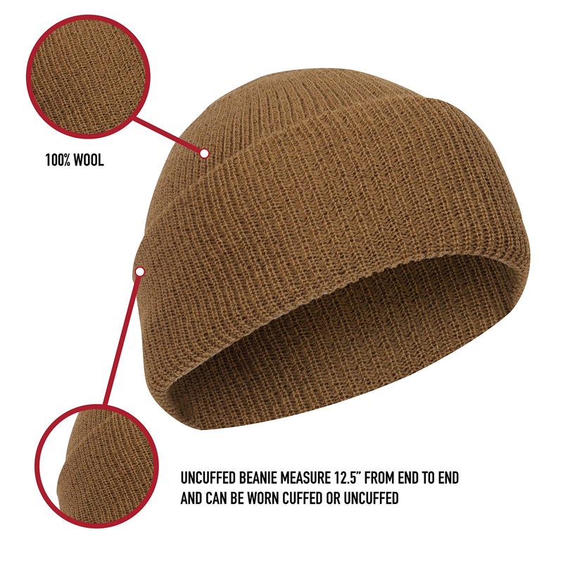Rothco US Made Wool Watch Cap - Warm All-Weather Protection Knit Winter Hat - Olive Drab - Image 4