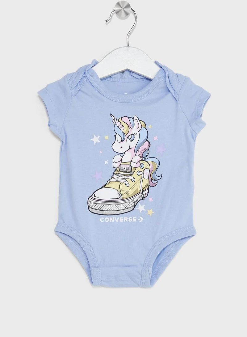 CONVERSE Infant 3 Pack Unicorn Bodysuit
