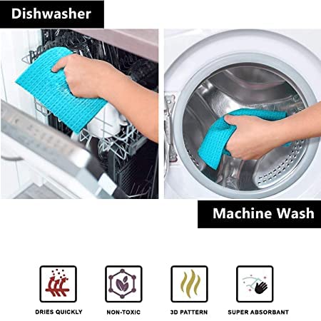 Shopfleet MultiUse Kitchen Cleaning Sponge Wipe Medium Pack of 5 - Image 5