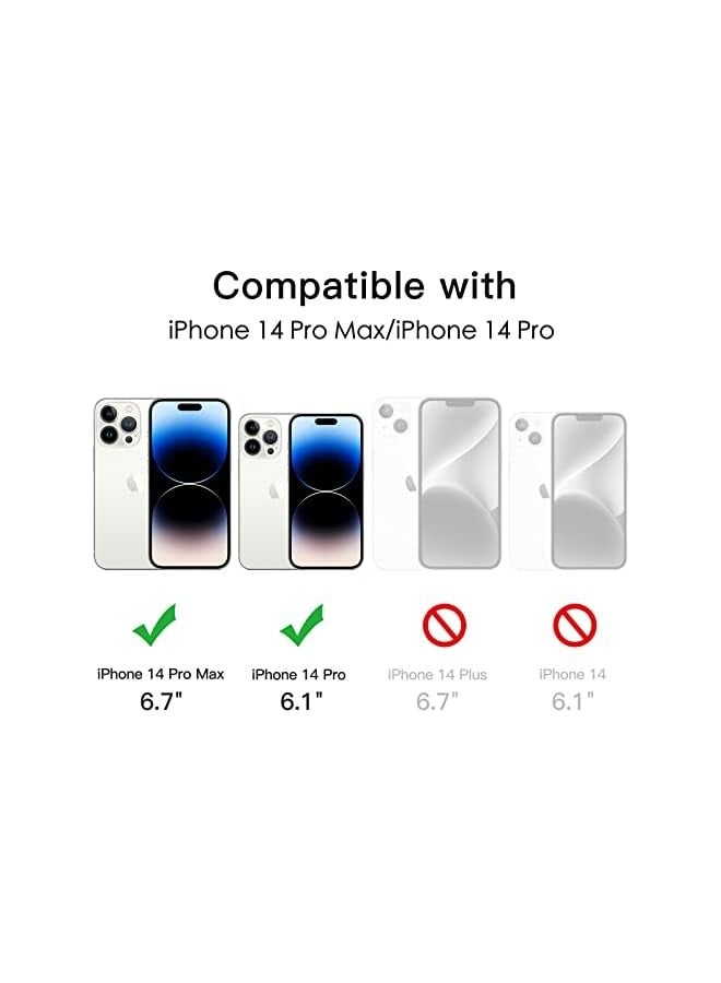 PROMASS Camera Lens Protector for iPhone 14 Pro 6.1-Inch and iPhone 14 Pro Max 6.7-Inch, 9H Tempered Glass Metal Individual Ring Cover, HD Clear, 1 Set (Deep Purple) - Image 2