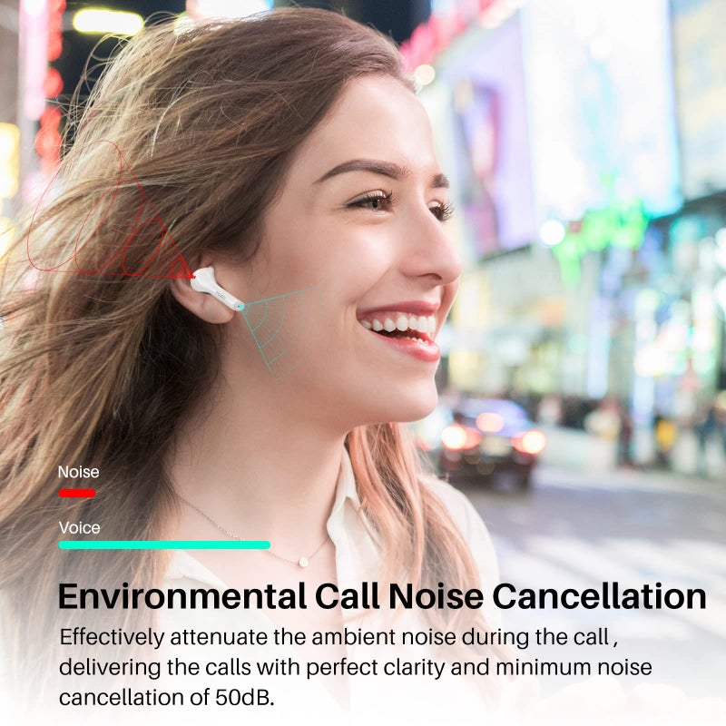 TOZO سماعات أذن لاسلكية TOZO NC20 مع إلغاء الضوضاء النشط، مقاومة للماء IPX8، صوت عالي الدقة LDAC، باس ستيريو، 6 ميكروفونات ENC AI لمكالمات واضحة، سماعات بلوتوث 5.4، علبة شحن لاسلكية، 32 إعداد صوت عبر التطبيق - Image 5