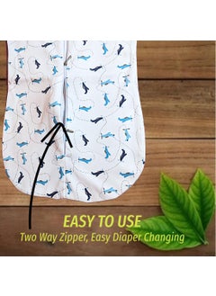 MammaChamp MammaChamp Zipper POD Swaddle Sleeping Sack Blankets Wrap Bag New Born Baby for 03 Months Pack of 2 Aeroplane Design Unicorn Design  - Image 4