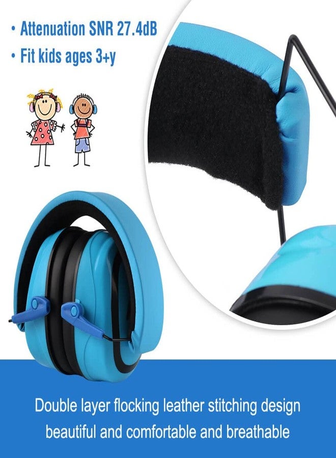 GREEN DEVIL Toddler Ear Protection Safety Ear Muffs Design For Age 3-16 Noise Cancelling SNR 27.4dB Kids Hearing Protection Earmuffs Sensory Headphones for Autism Kids (Blue) - Image 5