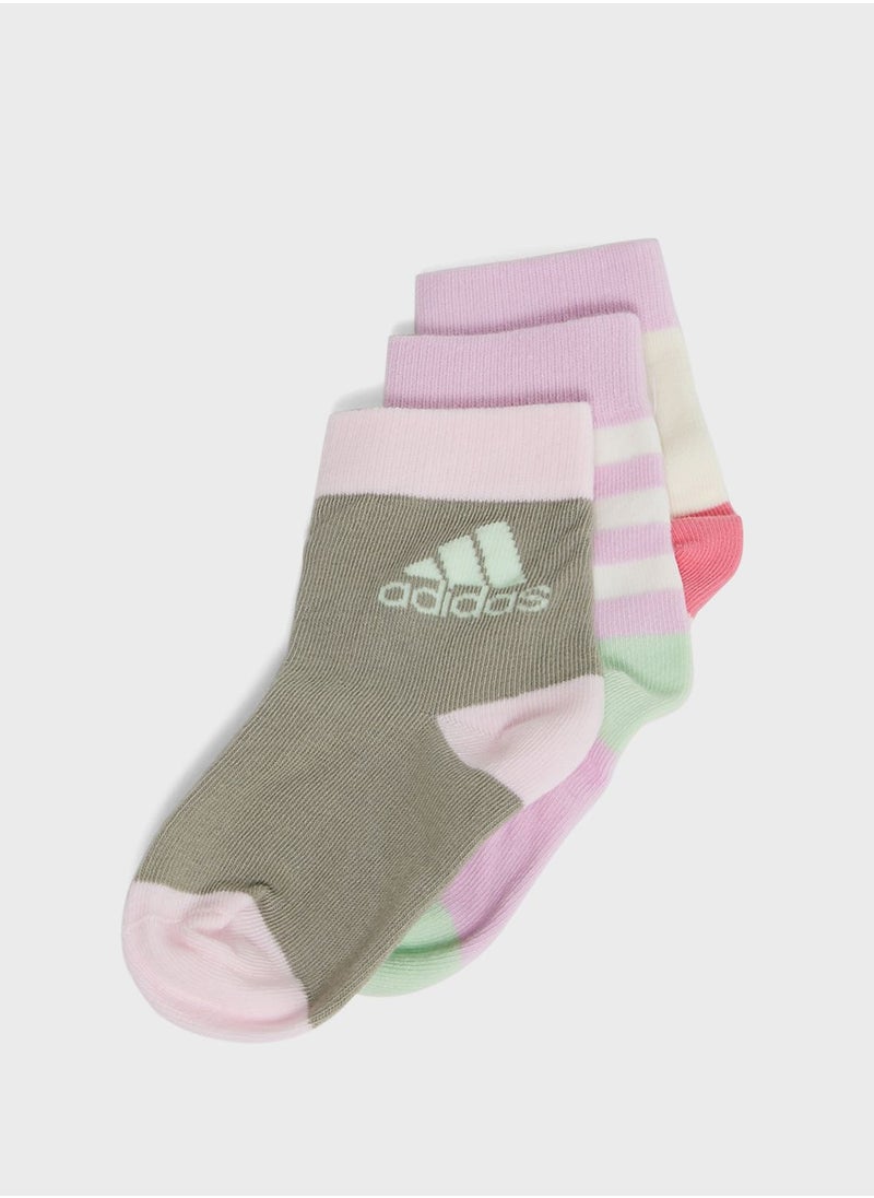 Adidas - 3 Pack Little Kids Socks - Image 1