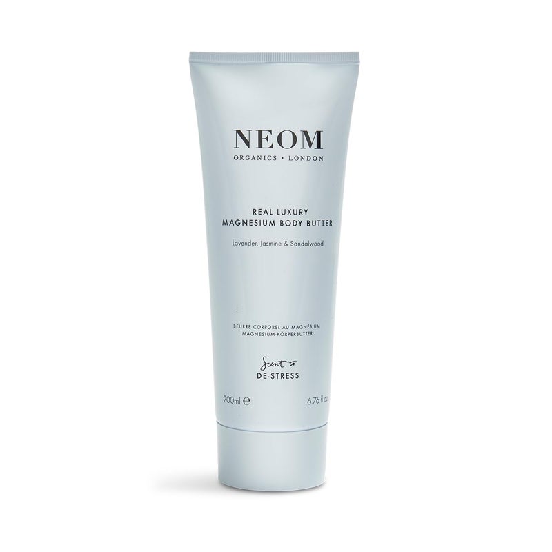 Neom - Magnesium Body Butter | 6.76 Fl Oz (200ml) | Lavender, Sandalwood & Jasmine | Calming Lotion with Essential Oils | 100% Natural Fragrances | Nourish & Soften | Signature De-Stress Scent - Image 1