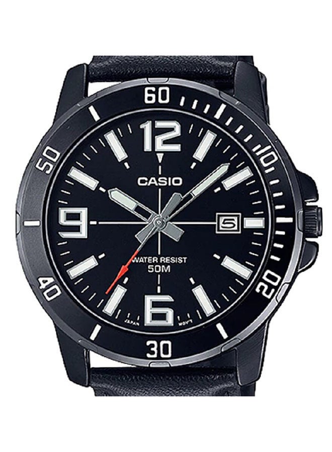CASIO Leather Analog Wrist Watch MTP-VD01BL-1BVUDF - Image 3