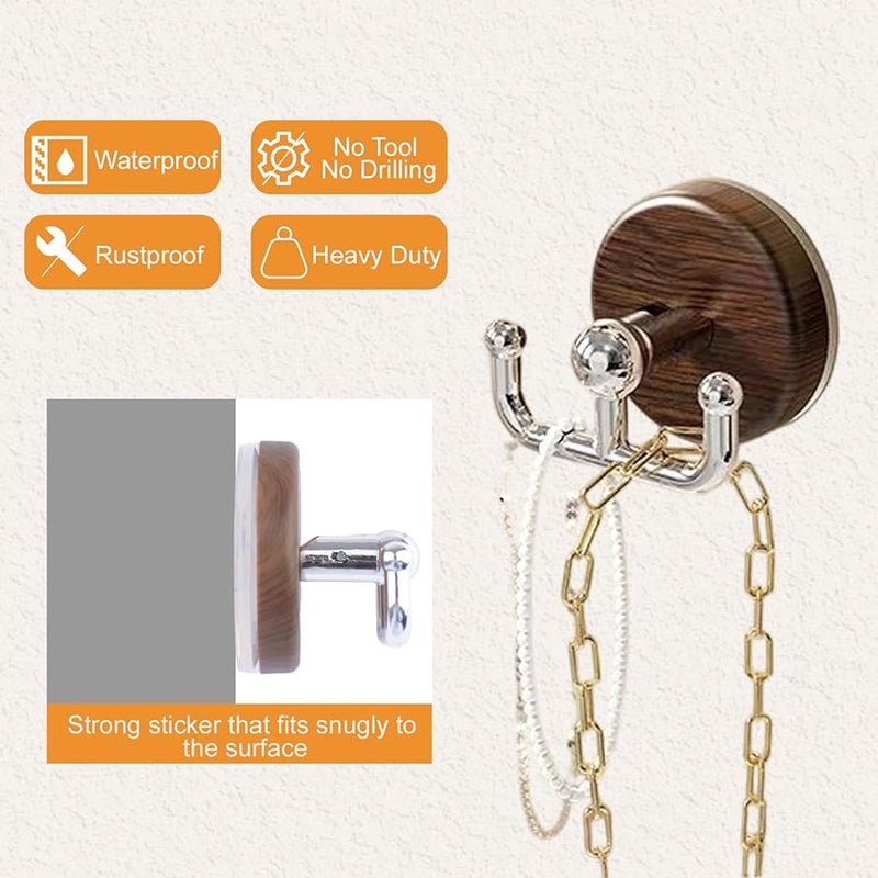 موروبور قطعتان من خطافات الشفط القابلة للإزالة والمقاومة للماء، خطافات بلاستيكية مزدوجة لتعليق المناشف للحمام والمطبخ - Image 4