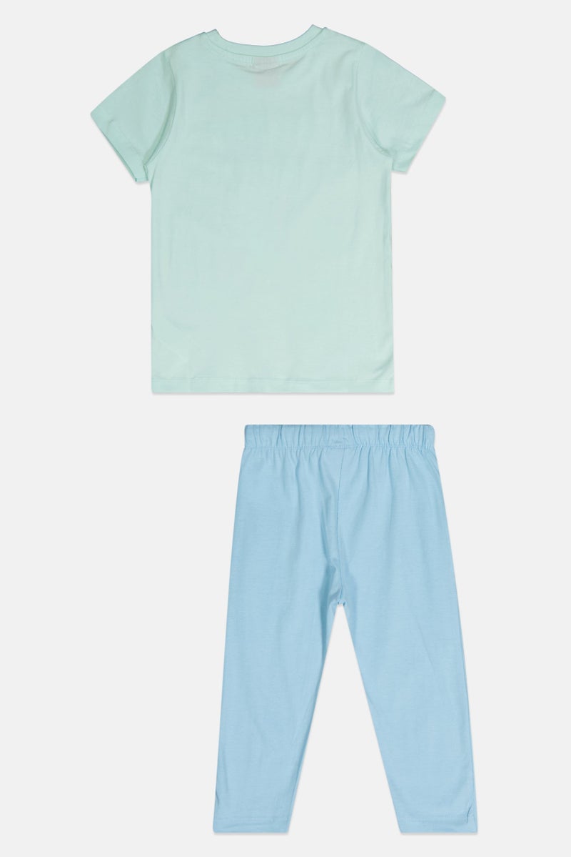 Disney طقم بيجامة مكون من قطعتين للبنات، طباعة جرافيك، متعدد الألوان - Image 3