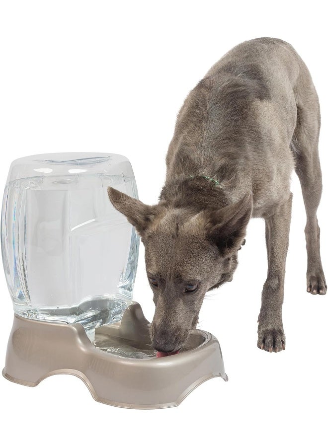 Petmate Pet Cafe Waterer Cat and Dog Water Dispenser 4 Sizes, 3 GAL, Pearl Tan - Image 1