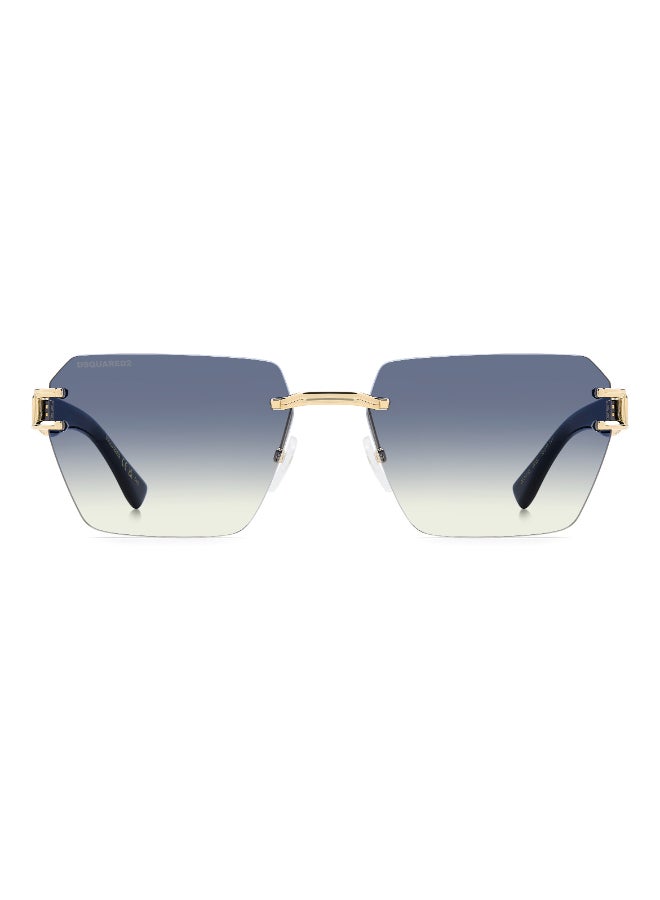 DSQUARED2 D2 0173/S Sunglasses Gold Rectangular - Image 3