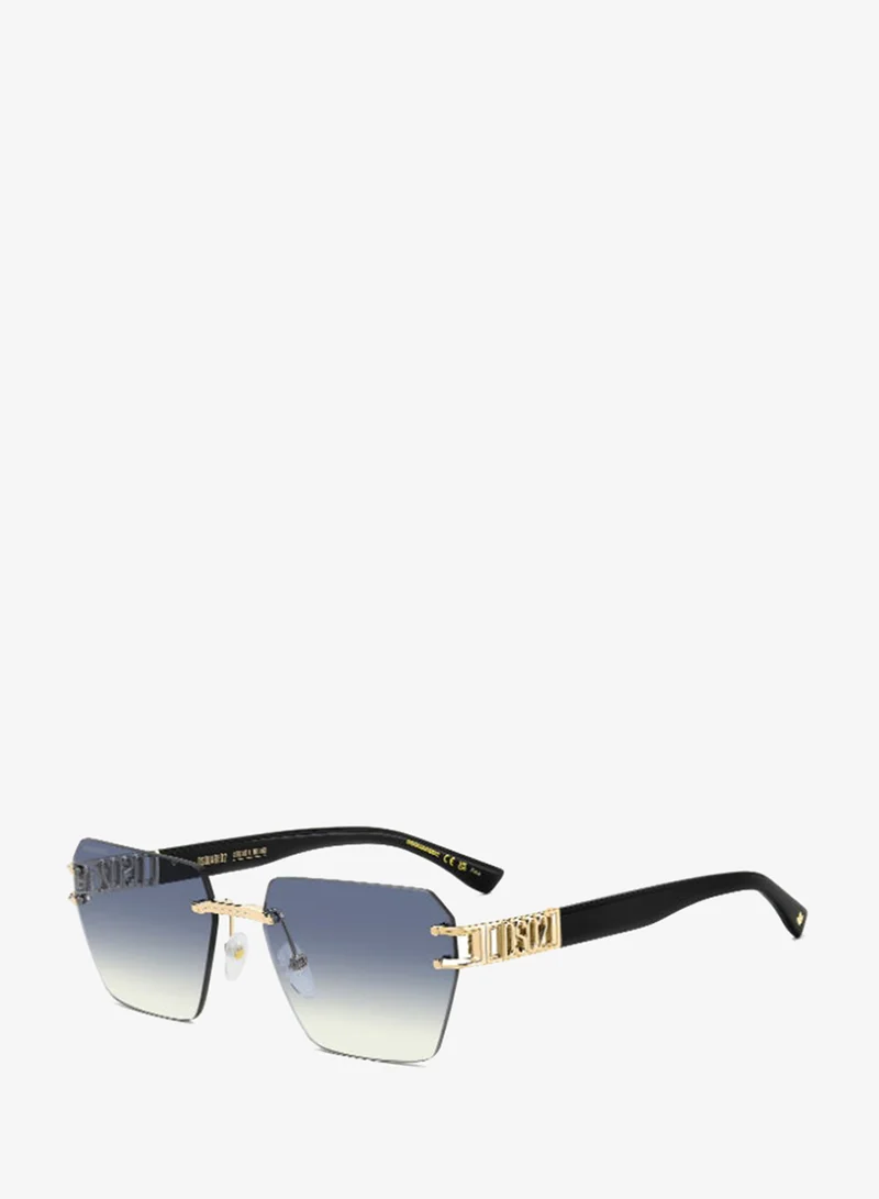 ديسكويرد2 DSQUARED2 D2 0173/S Sunglasses Gold Rectangular