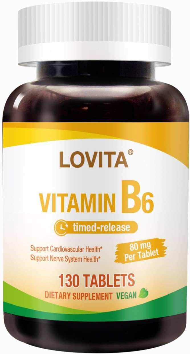 Lovita Vitamin B6 Timed Release Tablets for Adults - Image 1