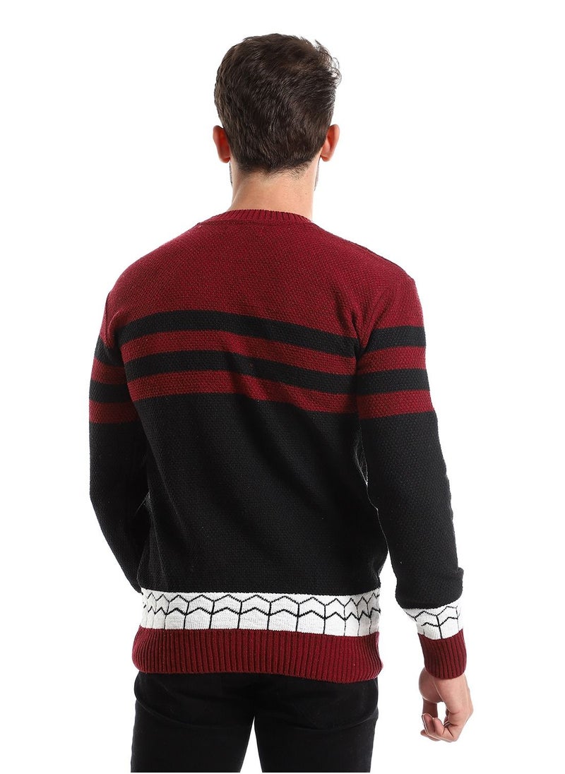 Caesar Wool Mens Pullover With Multi Design  - Image 3