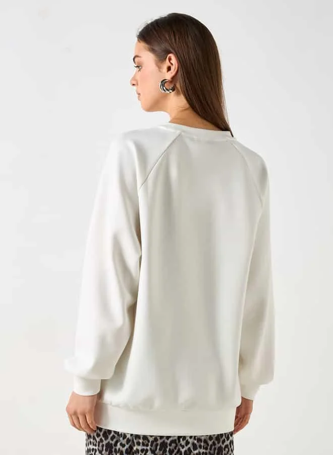 2Xtremz 2Xtremz Eyelet Detail Sweatshirt with Long Sleeves