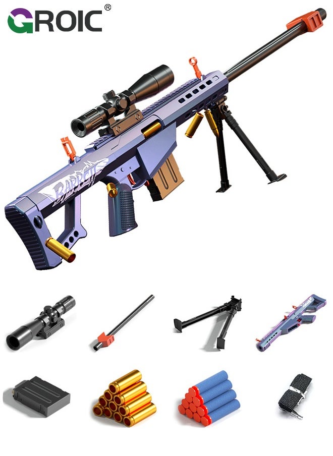 GROIC Toy Gun Light and Soft Bullets Education Toy,Blaster Gun M416,Double Mirror Effect Toy Guns,DIY Toy with Rich Accessories ,Shooting Games Toys for Kids, Kids Holiday Birthday Gifts  - Image 1