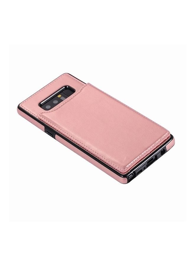 NIBEMINENT Wallet Case With Card Holder For Samsung Galaxy Note 8 Pink  - Image 3