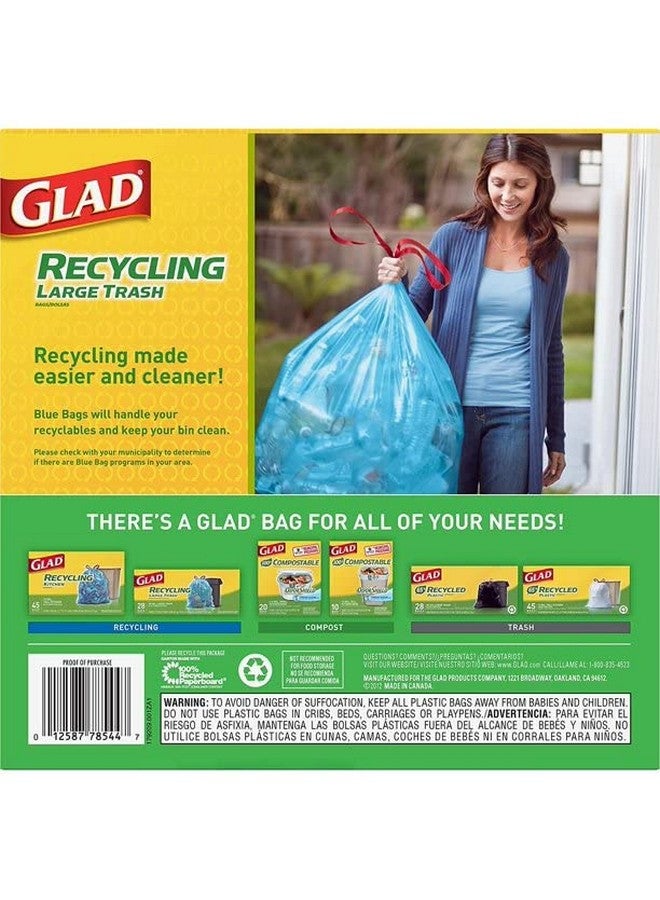 Glad Recycling 30 gal. Trash Bags Drawstring 28 pk - Image 1