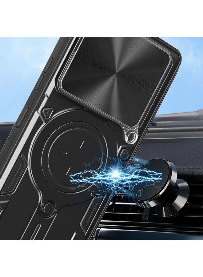 erorex Case For Tecno Camon 30 Pro 5G CD Texture Sliding Camshield Magnetic Holder Phone Case - Image 4