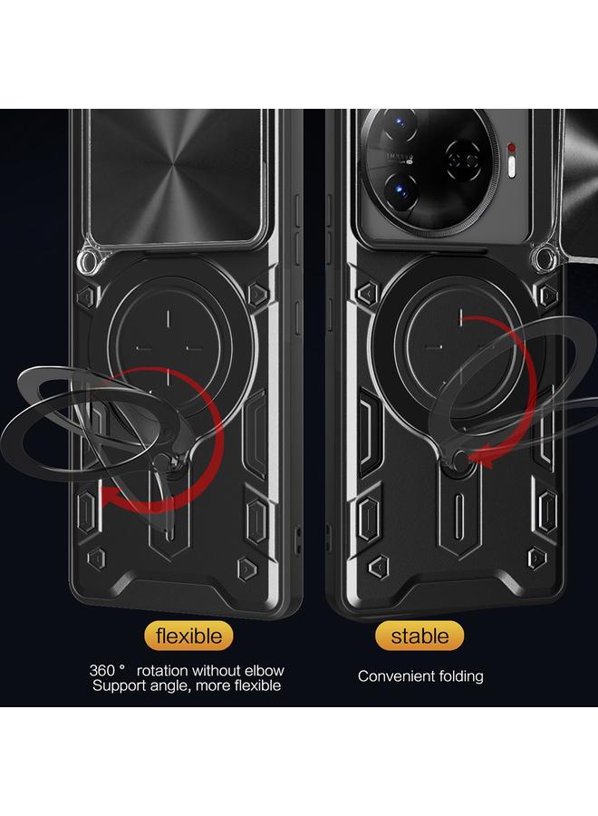erorex Case For Tecno Camon 30 Pro 5G CD Texture Sliding Camshield Magnetic Holder Phone Case - Image 5