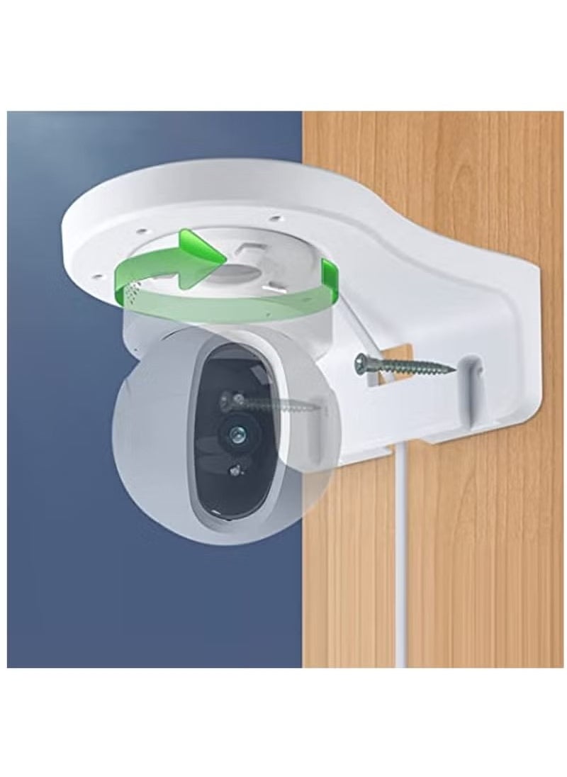 Realfrog - 1 Pack WiFi Wall Mount Bracket for EZVIZ C6 C4 Series IP Camera Easy Installing,Plastic PT Cameras Holder Indoor Security Systems,Support CCTV IP Cameras Cable Management - Image 1