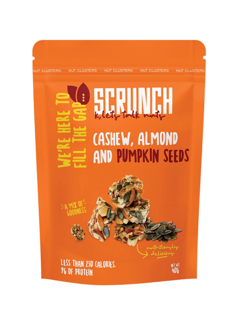 SCRUNCH Almond, Cashew & Pumpkin Seed Nut Clusters - Image 1