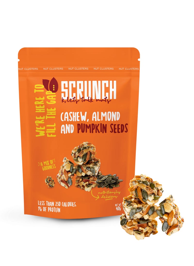 SCRUNCH Almond, Cashew & Pumpkin Seed Nut Clusters - Image 4