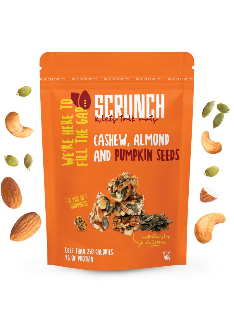 SCRUNCH Almond, Cashew & Pumpkin Seed Nut Clusters - Image 3