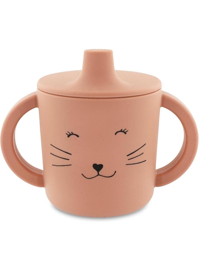 Trixie Mrs Cat Sippy Cup - 4m+ - 100% Food Grade Silicone - Pink - Image 1