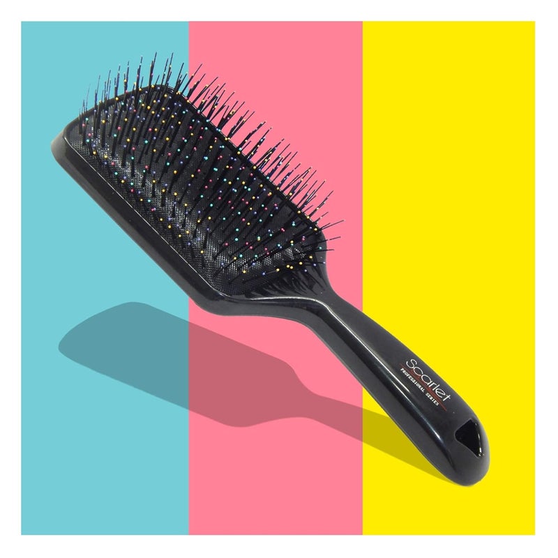 Scarlet Line Professional Styler Detangling Hair Brush Tangle Tamer Detangler for Wet n Dry Hair Tangle Teaser Comb Brush Paddle Detangler Brush - Image 1