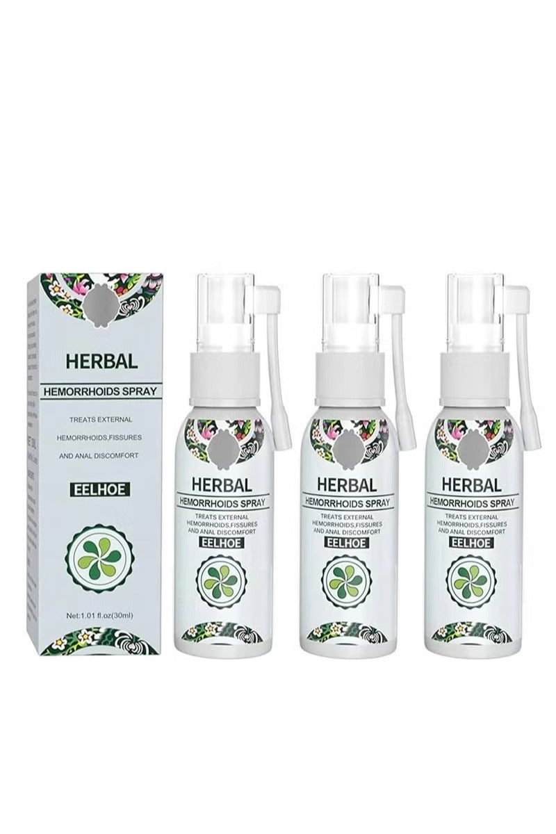 EELHOE (3pcs)Natural Herbal Hemorrhoids Relief Spray - Holistic Treatment for External and Internal Hemorrhoids with 100% Natural Herbal Extracts Formula - Image 1