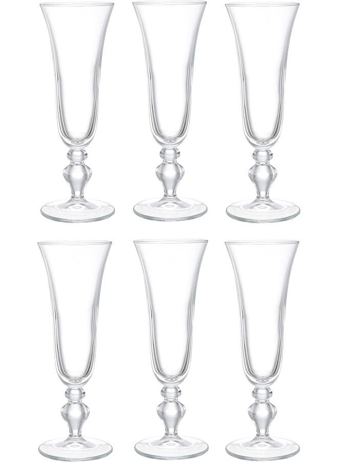 Victoria Champagne Glass 6 Pcs Clear