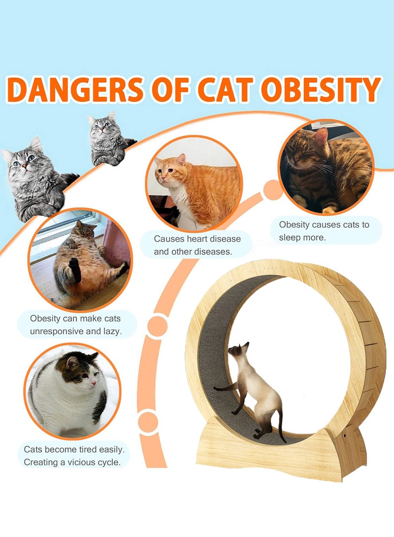 Kidle Pet Cat Treadmill Large Pet Silent Treadmill With Carpeted Runway Cat Exercise Wheel Cat Running Roller Silent Sports Fitness Large Cat Climbing Frame Cat Wheel Kitten Toy For Indoor Cats 70x30x97 Cm - Image 4