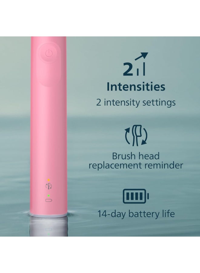 Philips 4100 Power Toothbrush, Rechargeable Electric Toothbrush with Pressure Sensor, pink - Image 3