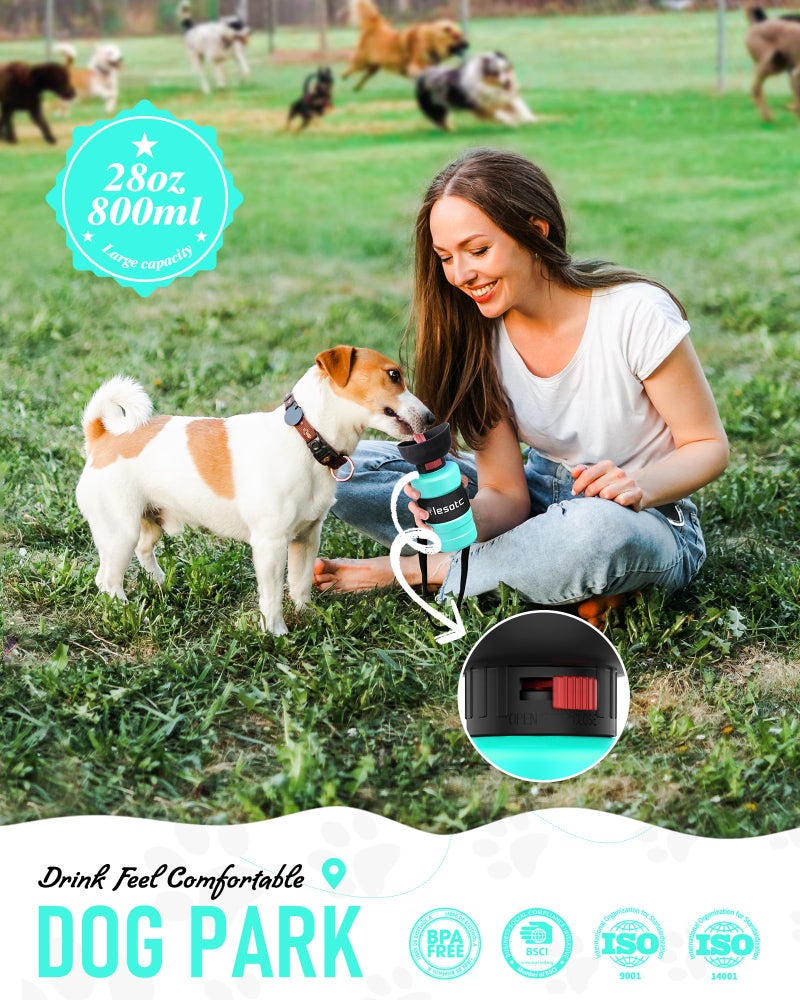 lesotc Dog Water Bottle, Portable Dog Water Dispenser, Leak Proof Dog Travel Water Bottle Pet Water Bottle for Outdoor Walking, Hiking, Travel, BPA-Free, Lightweight - Image 2