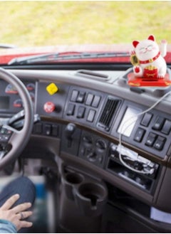 Y&D Solar Powered Waving Cat, Good Luck Welcoming Dashboard Decorations, for Home or Office Display, Gift Friends Colleagues (White)  - Image 4